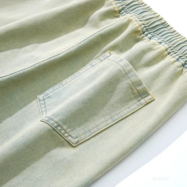 Brand Clothing New Baggy Jeans Men Cotton Drawstring Elastic Waist Cargo Denim Pants Work Korean Wide Leg Trousers Male S-5XL - Image 6