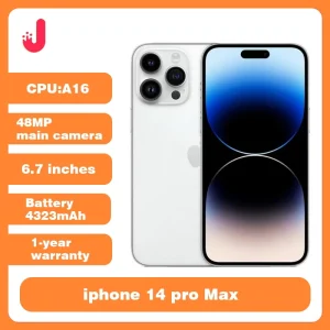 Apple iPhone 14 pro Max Original 128GB 256GB ROM 6GB RAM 6.7′ Genuine Retina OLED Face ID physics A15 Chip NFC Unlocked Used