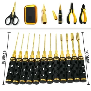 18 in n 1 RC Tools Kits Screwdriver Pliers Hex Sleeve Socket Repair Box Set for Repairing RC Airplanes Rc Car Model Toys