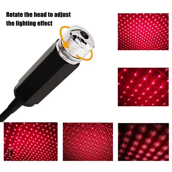 Car Romantic LED Starry Sky Night Light 5V USB Powered Galaxy Star Projector Lamp for Car Roof Room Ceiling Decor Plug and Play - Image 3