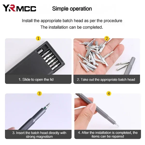 Car Tools Set 25 in 1 Precision Screwdriver Kit Professional Mini Repair Tool Set Magnetic Screw Driver Bit for Car Laptop Watch - Image 4