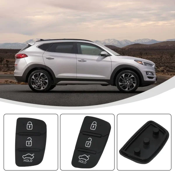 1Pc Car Rubber Pad Remote Key Shell Fits For Hyundai Creta I20 I40 Tucson Elantra IX35 IX45 2009-2019 Keys Pad Auto Lock System - Image 5