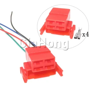 1 Set 4 Ways AC Assembly Auto Parts Car Large Current Oxygen Sensor Electrical Sockets Auto Starter Motor Wire Connector
