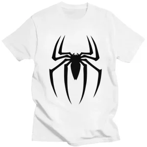Custom Spider Man Cartoon Superhero Tshirt for Men Short Sleeves Casual T Shirt T-shirts Loose Fit Pure Cotton Tees Gift