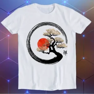 Enso Circle And Bonsai Tree Cool Funny T Shirt E775