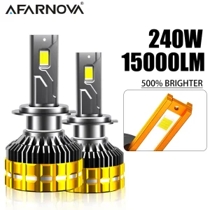 H7 Led bulb H11 Car headlight H4 high low light CANBUS No error 240W 15000LM H8 H9 H1 9005 HB3 Cars fog lamp 12V 24V General